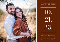 Cream and Brown Save The Date Postcard